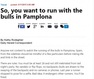 So, you want to run with the bulls in Pamplona